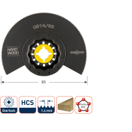 519.0220   Starlock HCS segmentzaagblad Hout, gebogen