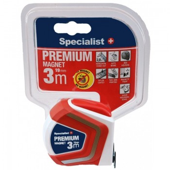 3 meter Rolmaat / rolbandmaat ''Specialist+'' Premium (Zonder magneet)