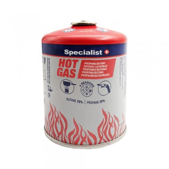  Gasfles / gaspatroon 450g, EN417 aansluting 7/16 ''Specialist+''
